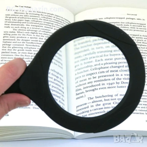 Увеличителна ръчна лупа с LED осветление COB лампа за четене на книги голям диаметър 3X увеличение, снимка 8 - Други инструменти - 50919610