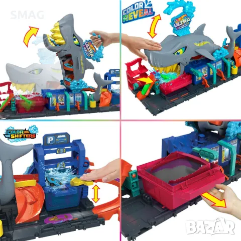 Автомивка Hot Wheels Shark - Mattel S_1247758, снимка 4 - Коли, камиони, мотори, писти - 47975886