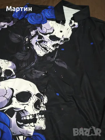 Мъжка риза с череп, снимка 5 - Ризи - 49290006