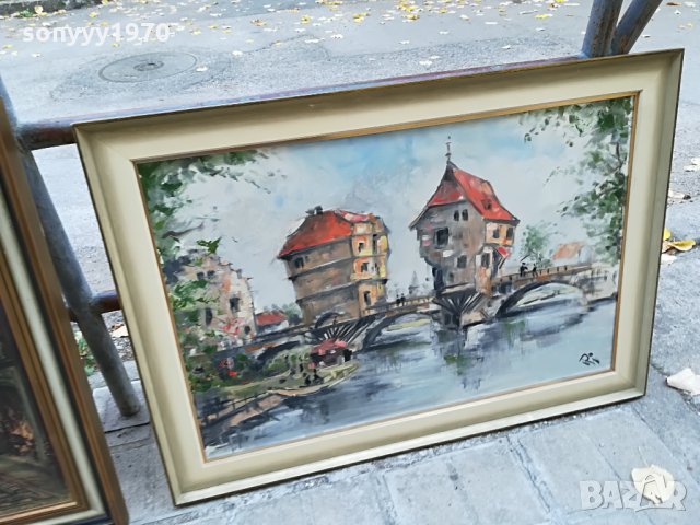 Ri-106х75см-голяма картина с рамка-рисувано върху платно, снимка 2 - Колекции - 26810627