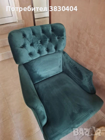 Голям мек удобен фотьойл Честърфийлд, снимка 4 - Дивани и мека мебел - 52433458
