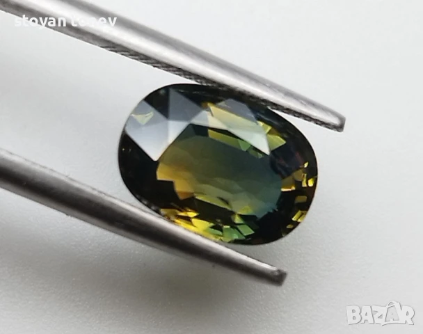 Рядък ненагряван двуцветен сапфир 2.01кт! Сертификат! Нов!, снимка 12 - Други - 47390457