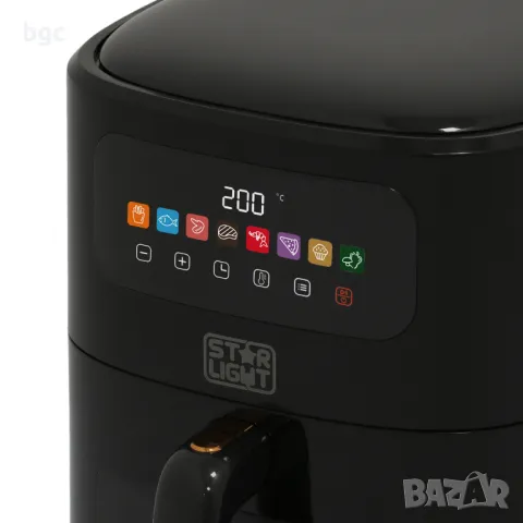 Нов Цифров Фритюрник с Горещ Въздух Star-Light Airfryer 6-та Серия , 1700W, 6 л, снимка 4 - Фритюрници - 49171061