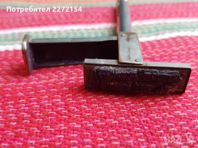 Фирмен печат с тампон и молив, снимка 2 - Антикварни и старинни предмети - 50161175