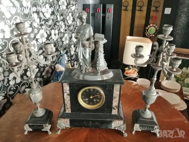 Каминен часовник , снимка 10 - Антикварни и старинни предмети - 40204886