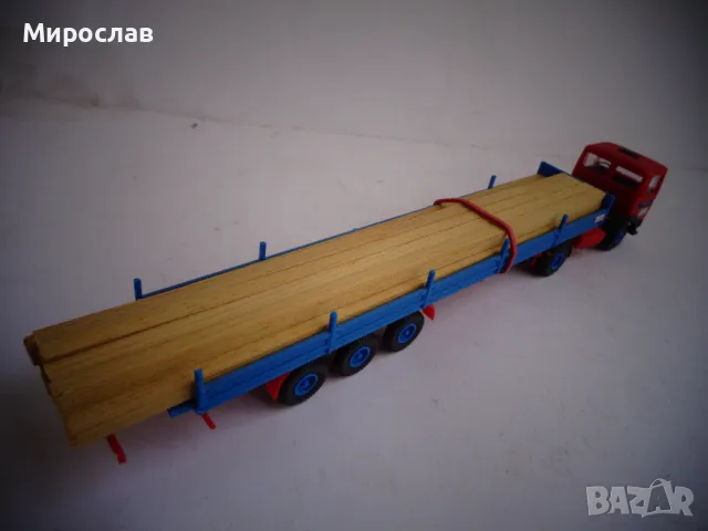 KIBRI H0 1/87 MAN КАМИОН МОДЕЛ ИГРАЧКА КОЛИЧКА ДЪРВЕНИ ГРЕДИ , снимка 6 - Колекции - 47773289