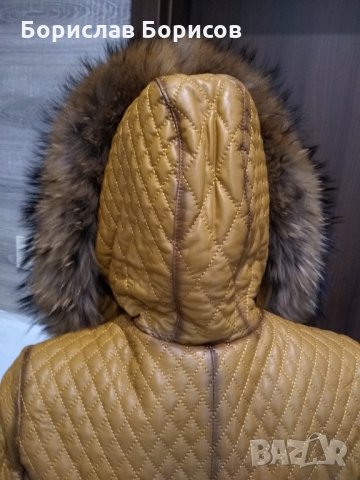  Яке естествена кожа с лисича качулка, снимка 12 - Якета - 27026362