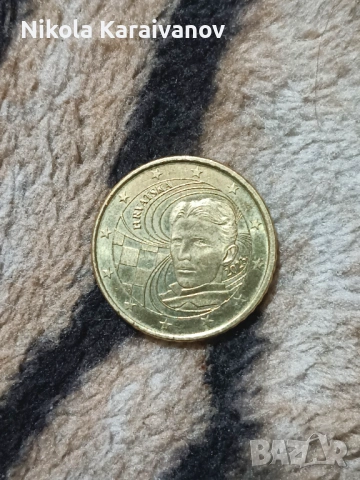 50ценнта с лика на Никола Тесла 