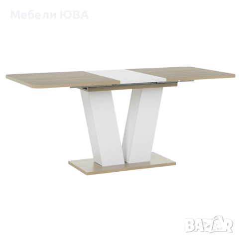 ТРАПЕЗНА МАСА VEGAS - ДЪБ СОНОМА/БЯЛ , снимка 3 - Маси - 46160795