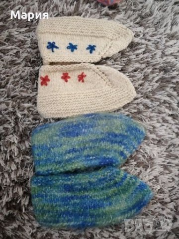 Нови дамски топли терлички ръчно плетиво от мохер и вълна, снимка 5 - Други - 28040973