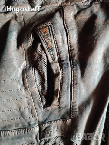 Мъжко Винтидж Cafe Racer Mesh кожено яке MCS Marlboro Classics Л, снимка 10 - Якета - 52484593