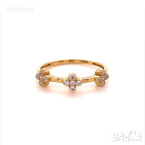 Златен дамски пръстен 1,42гр. размер:57 14кр. проба:585 модел:16484-5, снимка 1 - Пръстени - 40747868