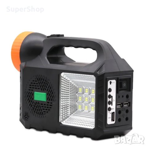 Соларна Къмпинг Система с LED Осветление Колона Радио PowerBank лампа фенер bluetooth, снимка 5 - Къмпинг осветление - 40032450