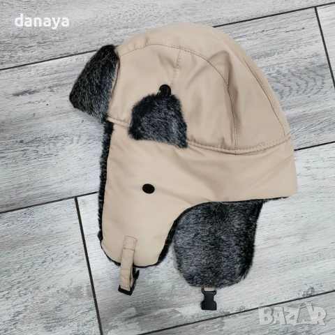 3279 Червена зимна шапка тип ушанка, снимка 10 - Шапки - 38910008