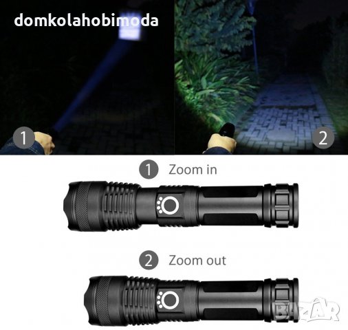 LED Фенер, 5 режима,Акумулаторна батерия,Powerbank функция, 17×4см., снимка 2 - Къмпинг осветление - 38962683