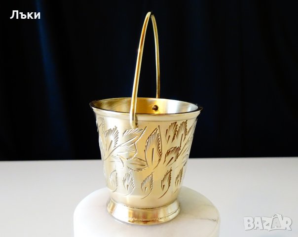 Бронзова чаша за ракия,котле,гравирана. , снимка 5 - Антикварни и старинни предмети - 28237102