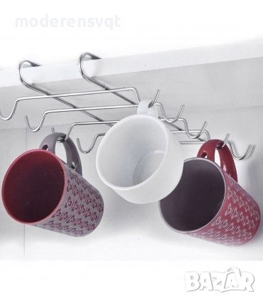 Двойна поставка за чаши, метална, висяща, 10 чаши, снимка 3 - Органайзери - 37412272