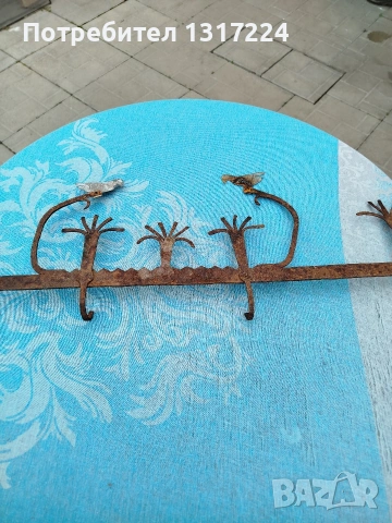 Стара кована закачалка , снимка 4 - Антикварни и старинни предмети - 53173872