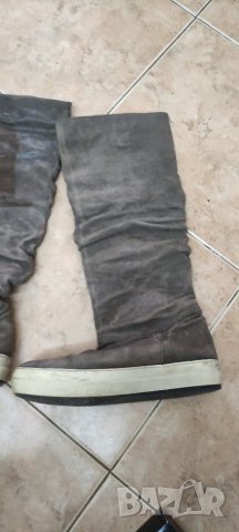 Кожени високи маркови ботуши номер 39