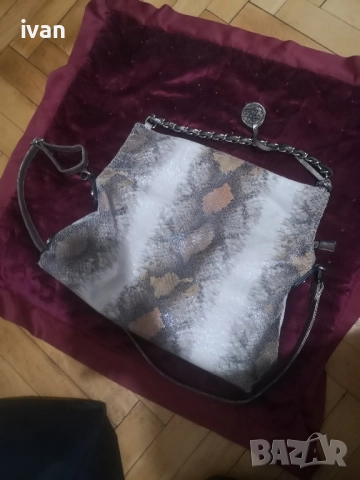 дамска Марков чанта от змийска кожа , снимка 7 - Чанти - 51793852