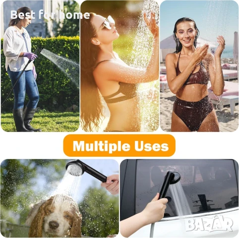 Преносим къмпинг душ с батерия с  LCD цифров дисплей acetek, снимка 4 - Къмпинг мебели - 50459816