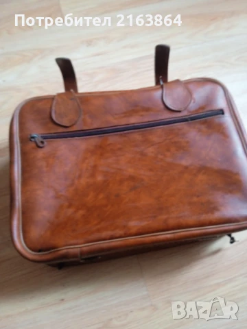 Стар кожен куфар, снимка 4 - Антикварни и старинни предмети - 50484011