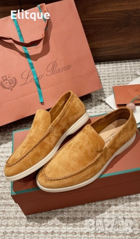 мъжки мокасини от естествен велур loro piana 