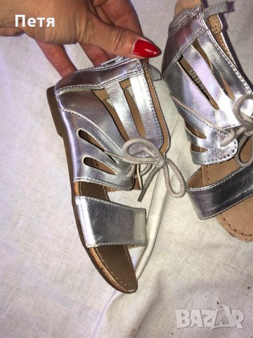 Детски сребърни сандали, снимка 1