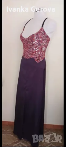 Елегантна рокля от вискоза и ламе