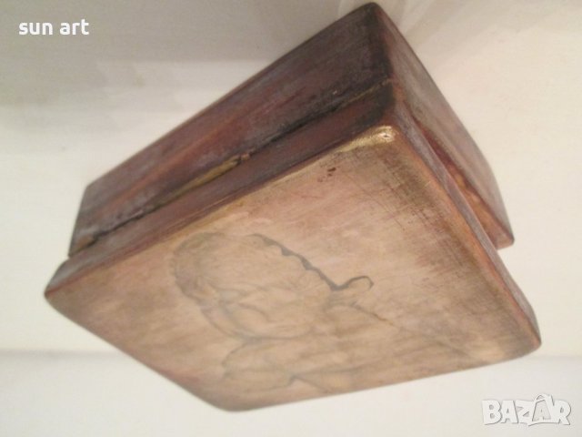 стара дървена кутийка с ангелче, снимка 8 - Декорация за дома - 37125120