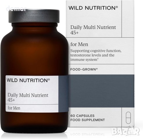 Wild Nutrition ​​Food-Grown® Daily Nutrient Мултивитамини за мъже 45+