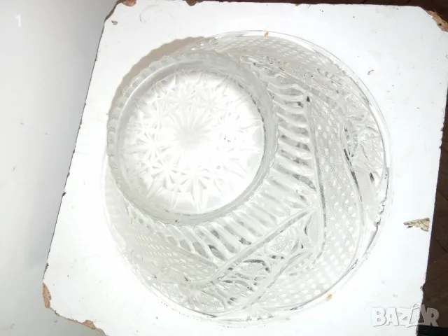 Стъклена купа, снимка 6 - Чинии - 47697870