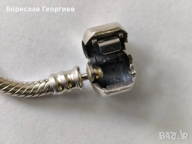 Сребърна гривна тип Пандора pandora, снимка 5 - Гривни - 52211231