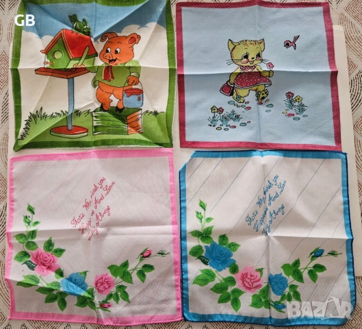 НОВИ ретро текстилни носни кърпи, снимка 3 - Други - 53584520