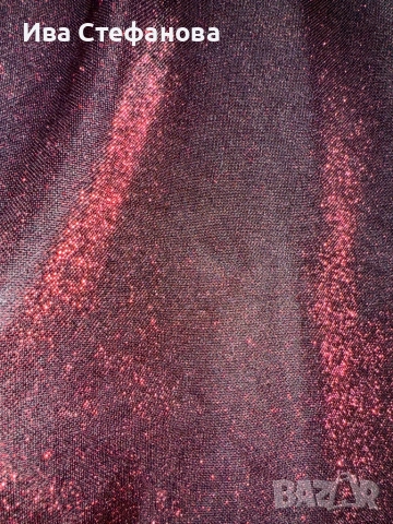 Бляскава нова многоцветно бордо ламе нишка парти коктейлна официална еластична дълга  рокля , снимка 3 - Рокли - 52731560