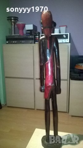 афро мъж-дървена фигура-92см-5кг-внос швеицария, снимка 8 - Колекции - 26377075