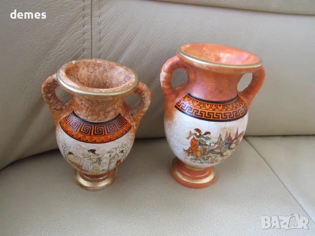 Класическа керамична гръцка ваза, снимка 4 - Вази - 48420438