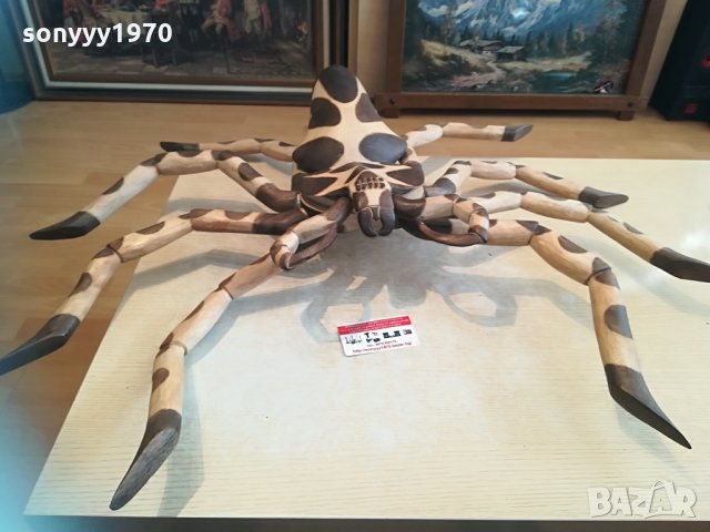 ОГРОМЕН ДЪРВЕН РАК С 8 КРАКА 90Х70СМ 1404211815, снимка 2 - Антикварни и старинни предмети - 32549316