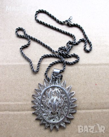 сребърен медальон - 31, снимка 3 - Колиета, медальони, синджири - 43378412