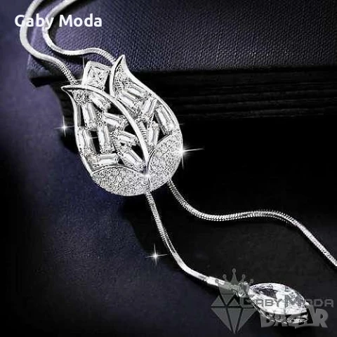 Дамско колие Лале, снимка 2 - Колиета, медальони, синджири - 51095302