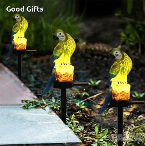 1 + 1 ОФЕРТА Градинска соларна лампа Папагал, снимка 3 - Соларни лампи - 40838529
