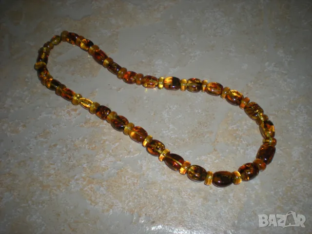 Колие - огърлица от Балтийски кехлибар за щитовидната жлеза 25.44 гр., снимка 2 - Колиета, медальони, синджири - 48298407