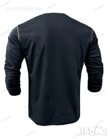 Мъжка тениска с дълъг ръкав Henley, 6цвята , снимка 12 - Тениски - 48319076