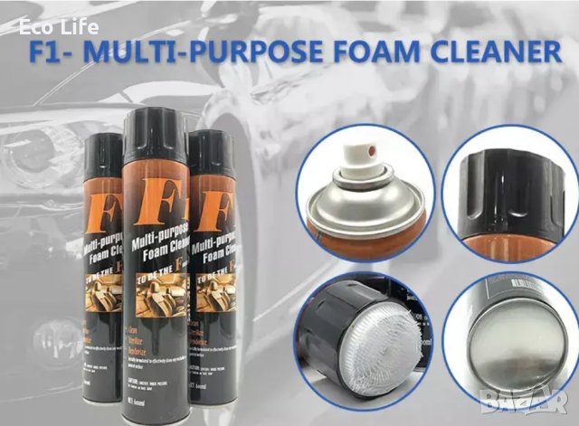 Почистващ препарат с пяна – F1 foam cleaner, снимка 1 - Други стоки за дома - 40724833