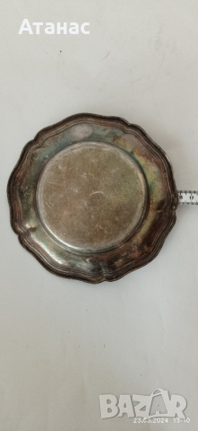 Посребрена чинийка,маркирана., снимка 4 - Антикварни и старинни предмети - 44913065