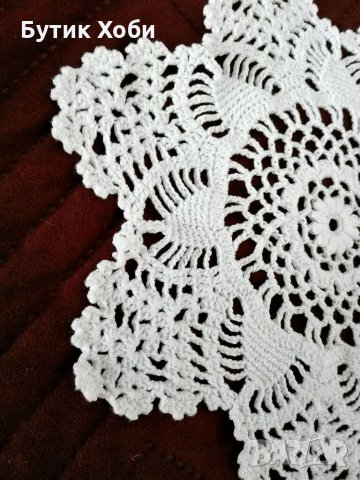 Плетени каренца на една кука 6 бр., снимка 4 - Декорация за дома - 32527625