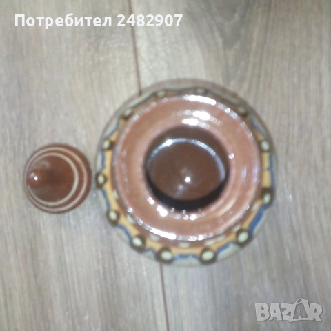Стара глинена захарница, снимка 8 - Антикварни и старинни предмети - 51581162