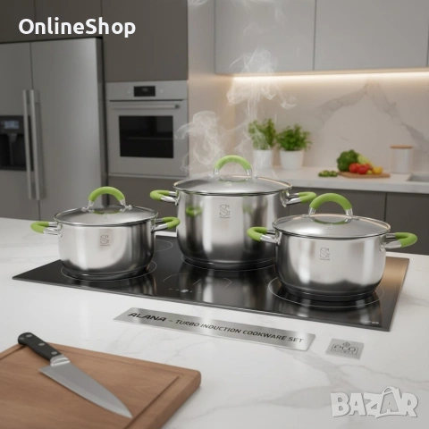 Комплект тенджери Swissgold Alana – 3 броя, снимка 6 - Съдове за готвене - 53117187