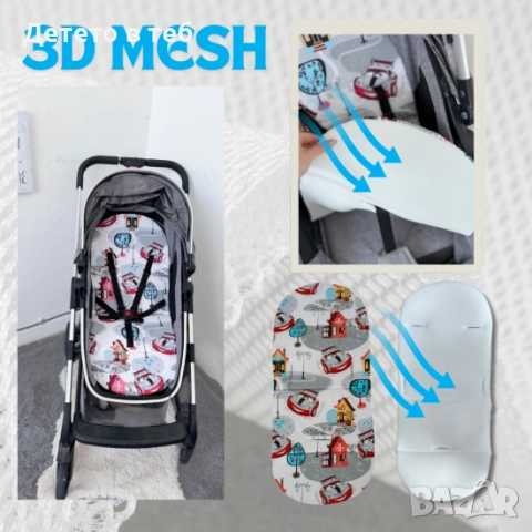 Постелка против изпотяване лукс 3д меш коли, снимка 1