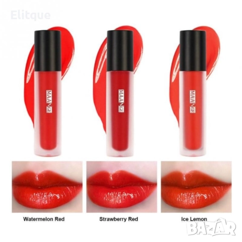 Комплект дълготраен хидратиращ гланц за устни в три нюанса на червеното HZS109, снимка 8 - Други - 52820397